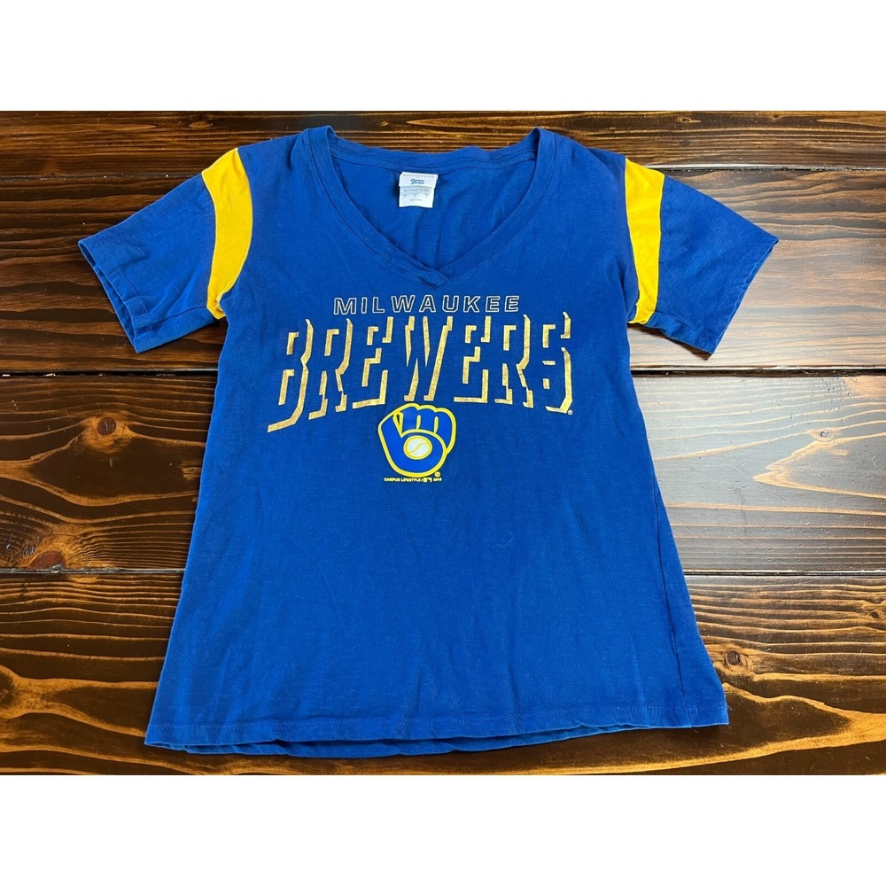 Genuine Merchandise Shirt, Women's Size Medium, Blue, MLB Milwaukee Brewers